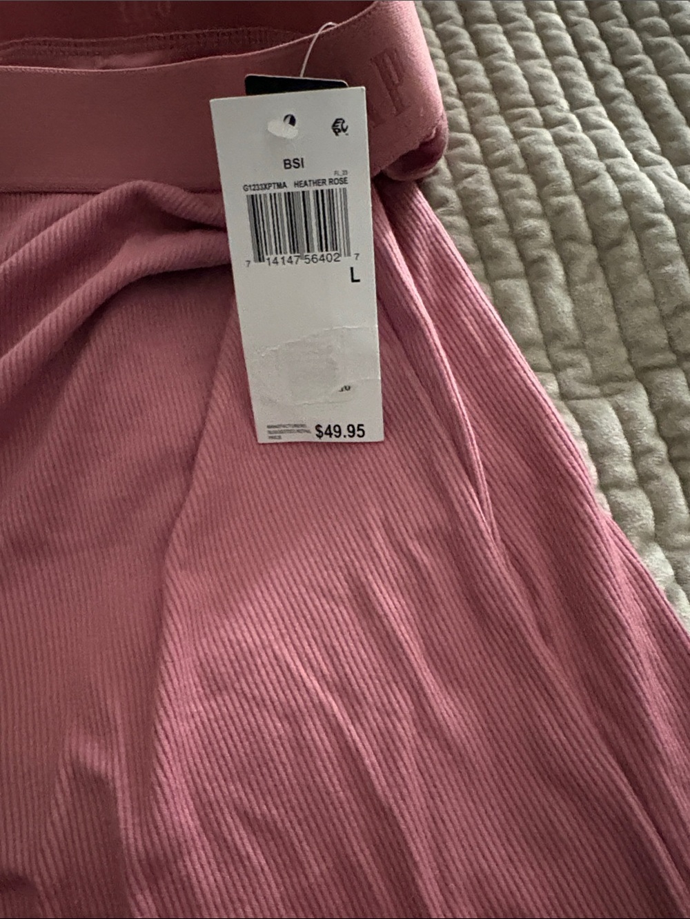 GAP Rose Pink Ribbed Lounge Leggings - Picture 3 of 4